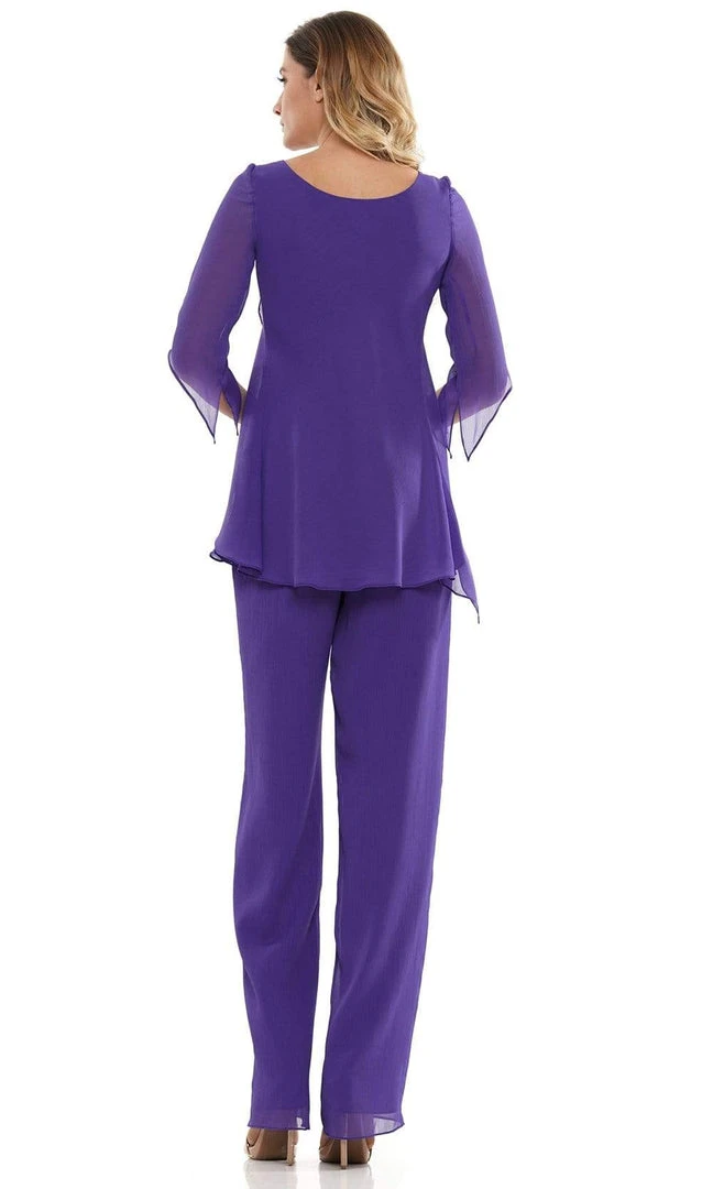 Marsoni By Colors - M308 V-Neck Half Sleeves Pantsuit 10 Marsoni By Colors - M308 V-Neck Half Sleeves Pantsuit