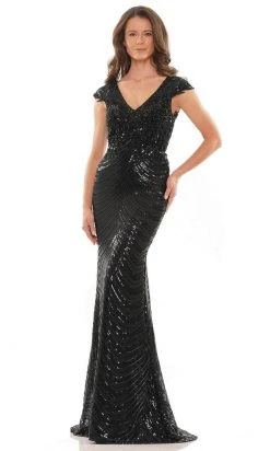 Marsoni By Colors M315 - Cap Sleeve Beaded Formal Dress