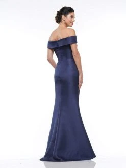 Marsoni By Colors - MV1003 Off Shoulder Jewel Accented Mermaid Gown