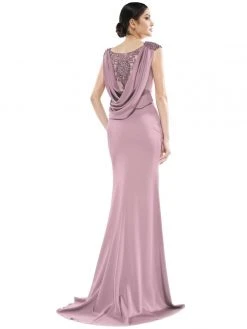 Marsoni By Colors - MV1023 Beaded Bateau Trumpet Dress 17 Marsoni By Colors - MV1023 Beaded Bateau Trumpet Dress