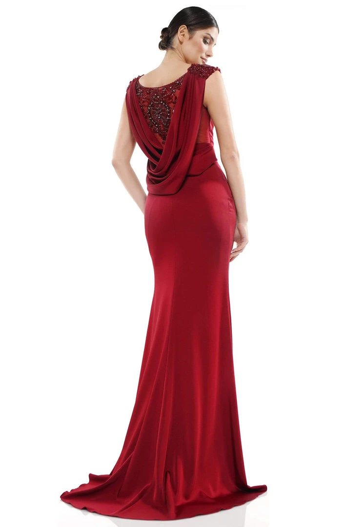 Marsoni By Colors - MV1023 Beaded Bateau Trumpet Dress 6 Marsoni By Colors - MV1023 Beaded Bateau Trumpet Dress