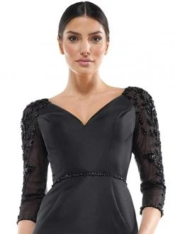 Marsoni By Colors - MV1061 V-Neck Illusion Cocktail Dress