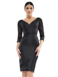 Marsoni By Colors - MV1061 V-Neck Illusion Cocktail Dress