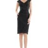 Marsoni By Colors - MV1063 Bedazzled V-neck Sheath Dress 2 Marsoni By Colors - MV1063 Bedazzled V-neck Sheath Dress