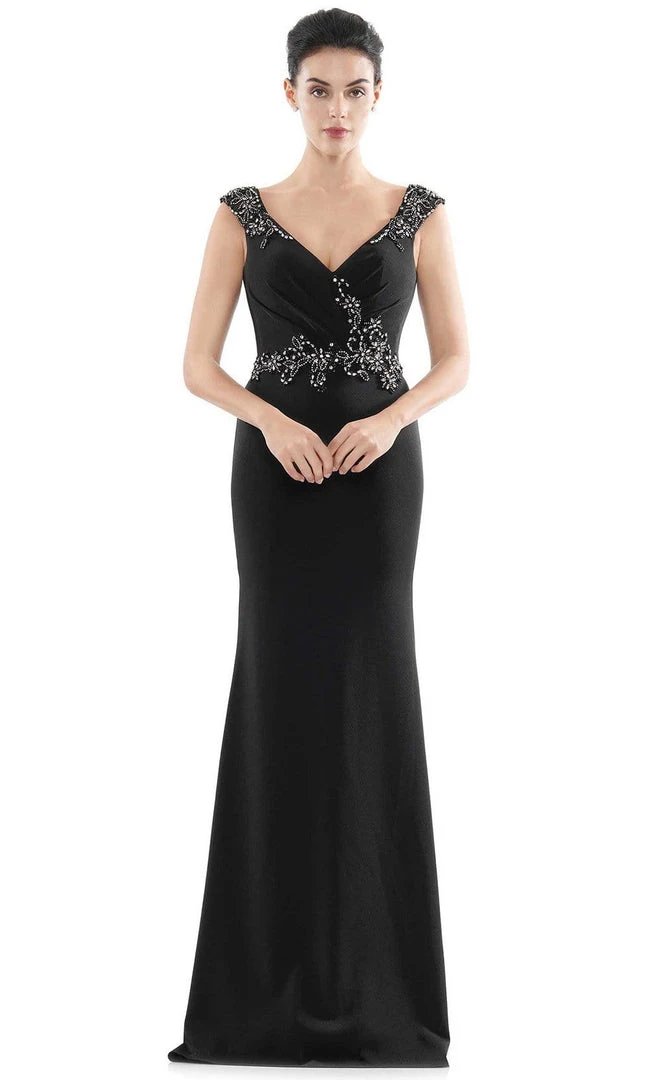 Marsoni By Colors - MV1101 Jeweled Cap Sleeve Mermaid Gown 3 Marsoni By Colors - MV1101 Jeweled Cap Sleeve Mermaid Gown