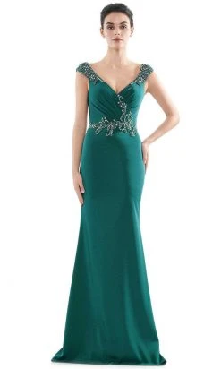 Marsoni By Colors - MV1101 Jeweled Cap Sleeve Mermaid Gown 14 Marsoni By Colors - MV1101 Jeweled Cap Sleeve Mermaid Gown