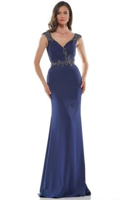 Marsoni By Colors - MV1101 Jeweled Cap Sleeve Mermaid Gown 16 Marsoni By Colors - MV1101 Jeweled Cap Sleeve Mermaid Gown