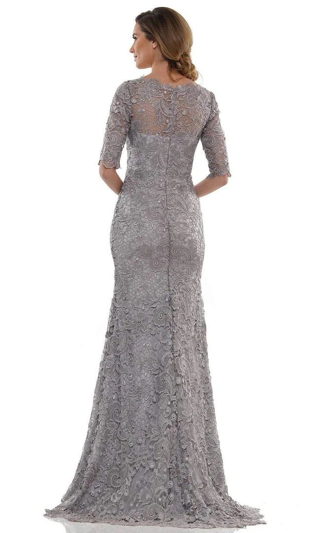 Marsoni By Colors - MV1117 Embroidered Lace Trumpet Dress 6 Marsoni By Colors - MV1117 Embroidered Lace Trumpet Dress