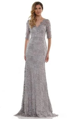 Marsoni By Colors - MV1117 Embroidered Lace Trumpet Dress 8 Marsoni By Colors - MV1117 Embroidered Lace Trumpet Dress