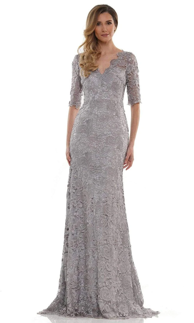 Marsoni By Colors - MV1117 Embroidered Lace Trumpet Dress 5 Marsoni By Colors - MV1117 Embroidered Lace Trumpet Dress