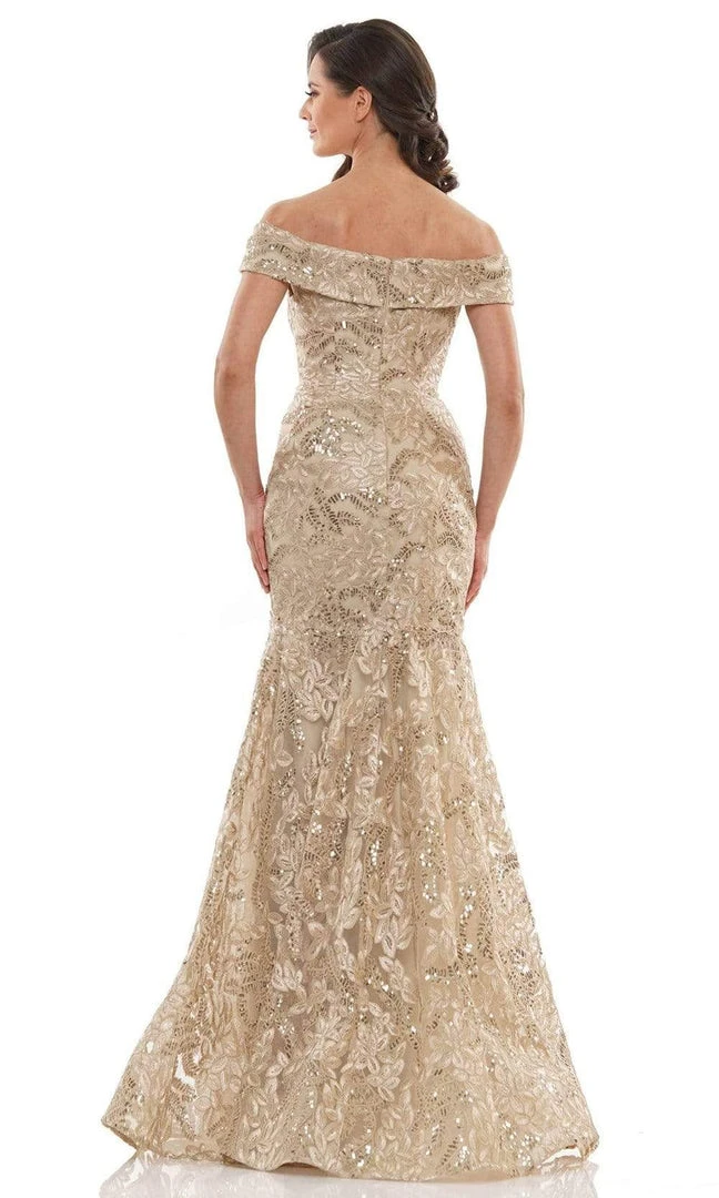 Marsoni By Colors - MV1118 Off Shoulder Fitted Evening Dress 4 Marsoni By Colors - MV1118 Off Shoulder Fitted Evening Dress