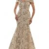 Marsoni By Colors - MV1118 Off Shoulder Fitted Evening Dress