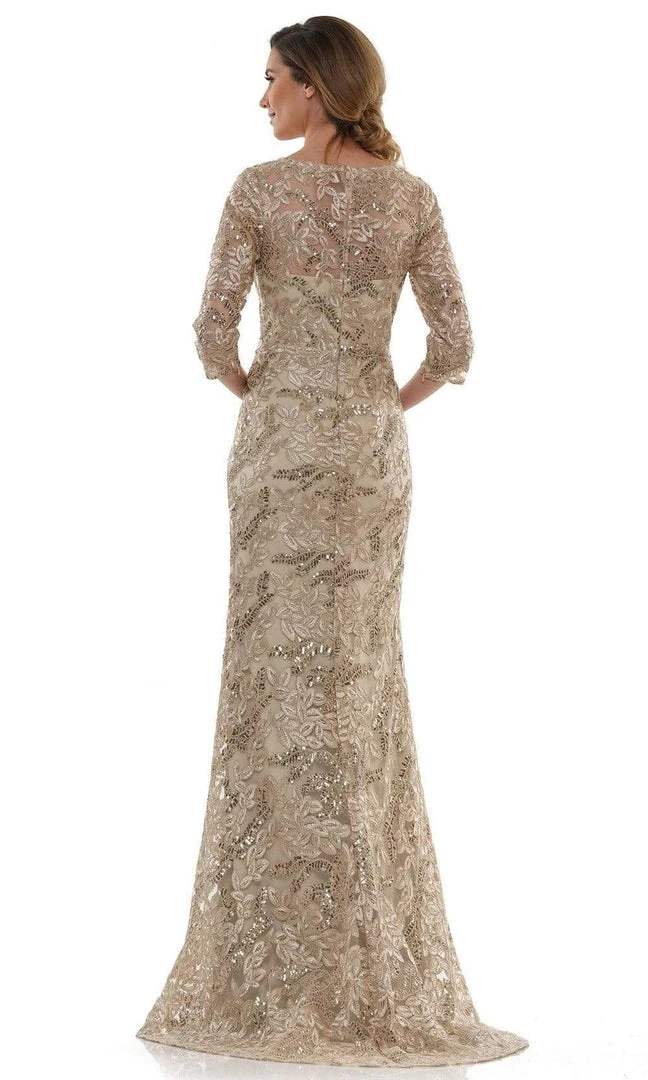 Marsoni By Colors - MV1119 Sequin And Embroidered Sheath Dress 4 Marsoni By Colors - MV1119 Sequin And Embroidered Sheath Dress