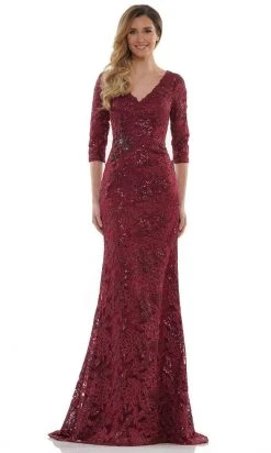 Marsoni By Colors - MV1119 Sequin And Embroidered Sheath Dress 12 Marsoni By Colors - MV1119 Sequin And Embroidered Sheath Dress