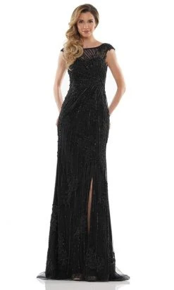Marsoni By Colors - MV1128 Beaded High Slit Evening Gown 8 Marsoni By Colors - MV1128 Beaded High Slit Evening Gown