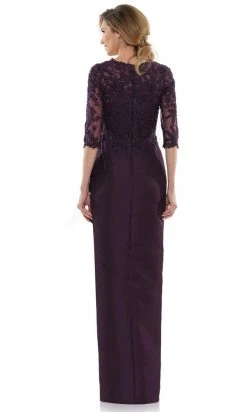 Marsoni By Colors - MV1134 V-Neck Fitted Evening Dress