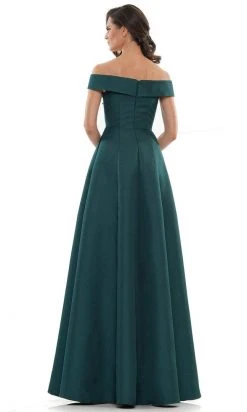 Marsoni By Colors - MV1138 Off Shoulder Beaded A-line Gown