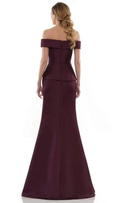 Marsoni By Colors - MV1143 Off Shoulder Slit Evening Dress