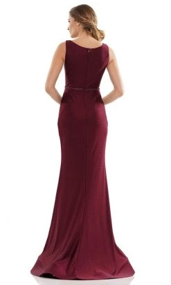 Marsoni By Colors - MV1152 Sleeveless Jacquard Trumpet Dress 10 Marsoni By Colors - MV1152 Sleeveless Jacquard Trumpet Dress