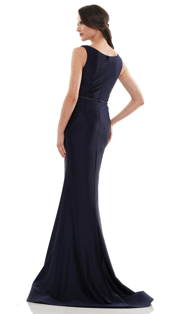 Marsoni By Colors - MV1152 Sleeveless Jacquard Trumpet Dress 7 Marsoni By Colors - MV1152 Sleeveless Jacquard Trumpet Dress