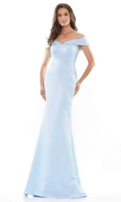 Marsoni By Colors - MV1153 Draped Off Shoulder Gown 8 Marsoni By Colors - MV1153 Draped Off Shoulder Gown