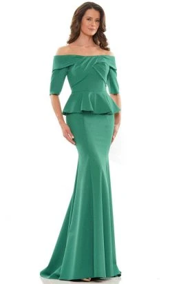 Marsoni By Colors MV1164 - Off Shoulder Mermaid Long Dress