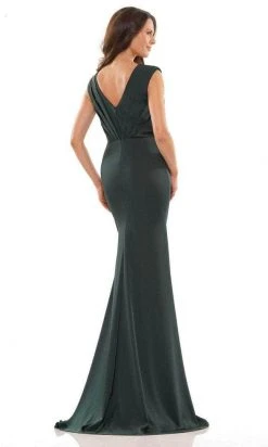 Marsoni By Colors MV1183 - Pleated V-neck Formal Dress