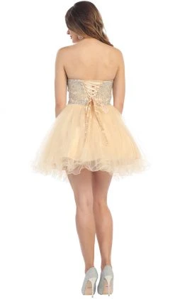 May Queen - Bejeweled Sweetheart A-line Evening Dress Short Dresses
