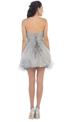 May Queen - Bejeweled Sweetheart A-line Evening Dress Short Dresses