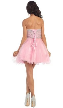 May Queen - Bejeweled Sweetheart A-line Evening Dress Short Dresses