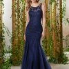 MGNY By Mori Lee - 71907 Beaded Embroidered Bateau Mermaid Gown 1 MGNY By Mori Lee - 71907 Beaded Embroidered Bateau Mermaid Gown