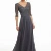 MGNY By Mori Lee - 72028 Beaded V-Neck A-Line Evening Dress 2 MGNY By Mori Lee - 72028 Beaded V-Neck A-Line Evening Dress