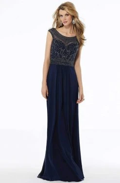 MGNY By Mori Lee - 72104 Beaded Scoop A-Line Dress