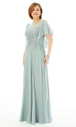 MGNY By Mori Lee - 72206 Flutter Sleeved Embellished Chiffon Gown 11 MGNY By Mori Lee - 72206 Flutter Sleeved Embellished Chiffon Gown