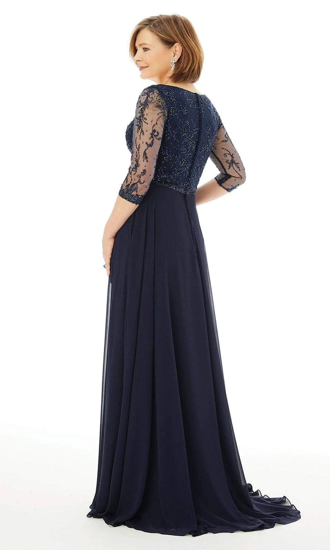 MGNY By Mori Lee - 72208 Surplice V Neck Beaded Chiffon A-Line Gown 4 MGNY By Mori Lee - 72208 Surplice V Neck Beaded Chiffon A-Line Gown