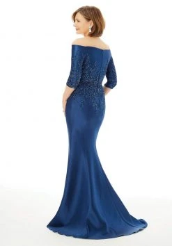 MGNY By Mori Lee - 72213 Beaded Embellished Bodice Satin Mermaid Gown