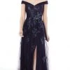 MGNY By Mori Lee - 72228 Off Shoulder Sequin Net High Slit A-Line Gown 2 MGNY By Mori Lee - 72228 Off Shoulder Sequin Net High Slit A-Line Gown