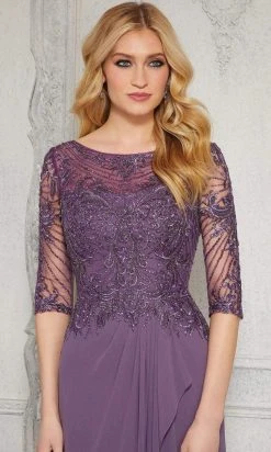 MGNY By Mori Lee - 72412 Illusion Bateau A-Line Evening Dress 10 MGNY By Mori Lee - 72412 Illusion Bateau A-Line Evening Dress