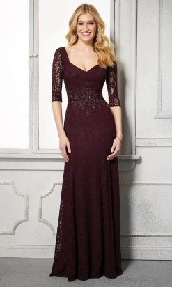 MGNY By Mori Lee - 72423 Lace Sweetheart Beaded A-Line Dress