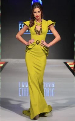 MNM Couture - 2295 Bell Cap Sleeve Peplum Sheath Gown 15 MNM Couture - 2295 Bell Cap Sleeve Peplum Sheath Gown