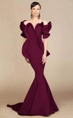 MNM Couture - 2328 Peplum Off-Shoulder Mermaid Evening Gown 18 MNM Couture - 2328 Peplum Off-Shoulder Mermaid Evening Gown