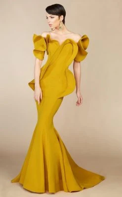 MNM Couture - 2328 Peplum Off-Shoulder Mermaid Evening Gown 24 MNM Couture - 2328 Peplum Off-Shoulder Mermaid Evening Gown