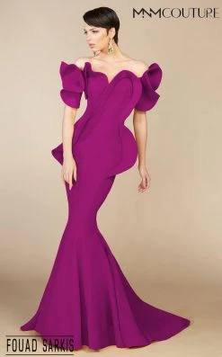MNM Couture - 2328 Peplum Off-Shoulder Mermaid Evening Gown 25 MNM Couture - 2328 Peplum Off-Shoulder Mermaid Evening Gown