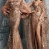 MNM COUTURE - 2637 Embellished High Neck Trumpet Dress 1 MNM COUTURE - 2637 Embellished High Neck Trumpet Dress