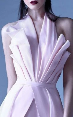 MNM Couture - G0924 Pleated Halter A-Line Evening Dress 7 MNM Couture - G0924 Pleated Halter A-Line Evening Dress