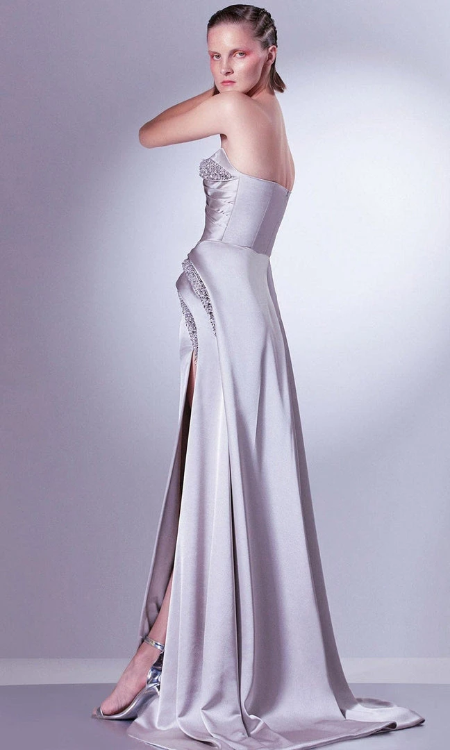 MNM Couture G1336 - Beaded Sash Evening Gown 5 MNM Couture G1336 - Beaded Sash Evening Gown