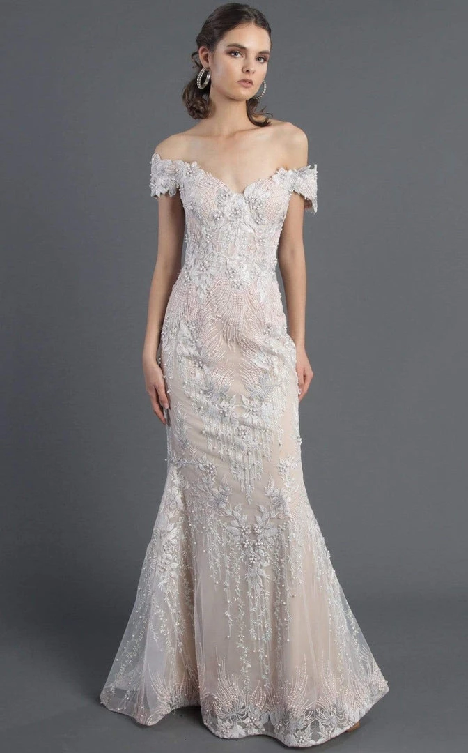 MNM Couture - K3555 Bedazzled Off-Shoulder Trumpet Dress 3 MNM Couture - K3555 Bedazzled Off-Shoulder Trumpet Dress