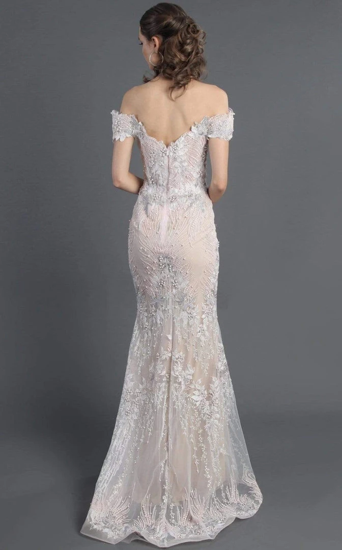 MNM Couture - K3555 Bedazzled Off-Shoulder Trumpet Dress 4 MNM Couture - K3555 Bedazzled Off-Shoulder Trumpet Dress