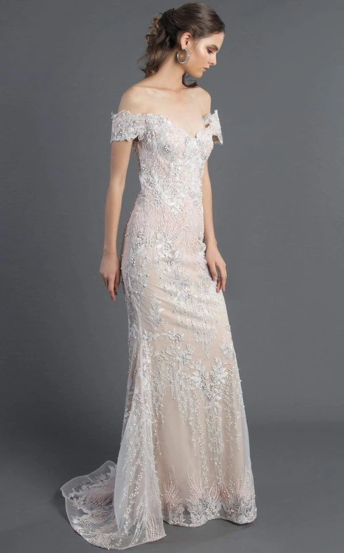 MNM Couture - K3555 Bedazzled Off-Shoulder Trumpet Dress 5 MNM Couture - K3555 Bedazzled Off-Shoulder Trumpet Dress