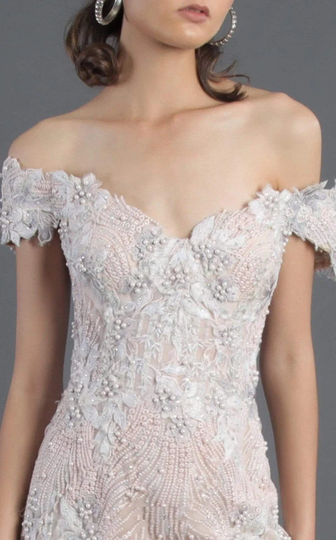 MNM Couture - K3555 Bedazzled Off-Shoulder Trumpet Dress 6 MNM Couture - K3555 Bedazzled Off-Shoulder Trumpet Dress